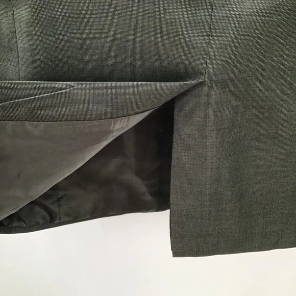 Mens Jones New York Suit 40R Pants 35/28.5 Wool Cashmere Blend Green Houndstooth - Picture 8 of 16